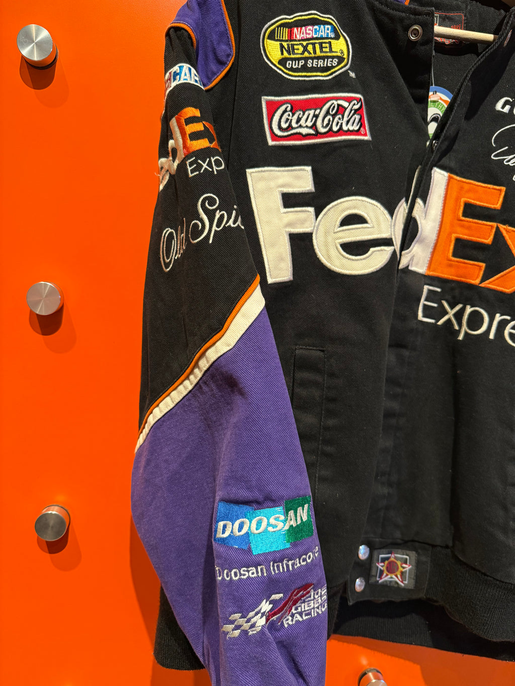 Vintage Fed Ex NASCAR Jeff Hamilton Jacket: Medium