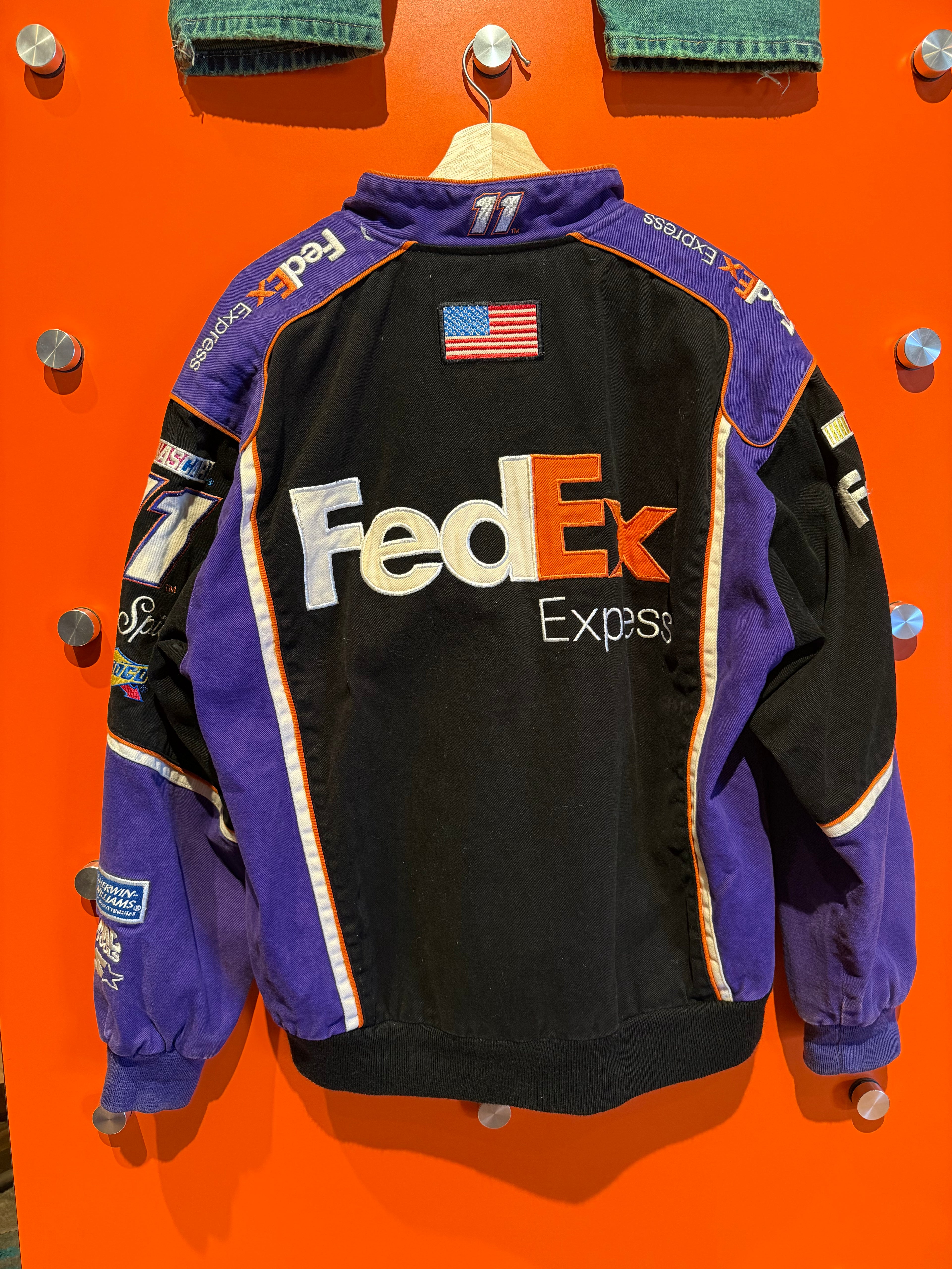 Vintage Fed Ex NASCAR Jeff Hamilton Jacket: Medium