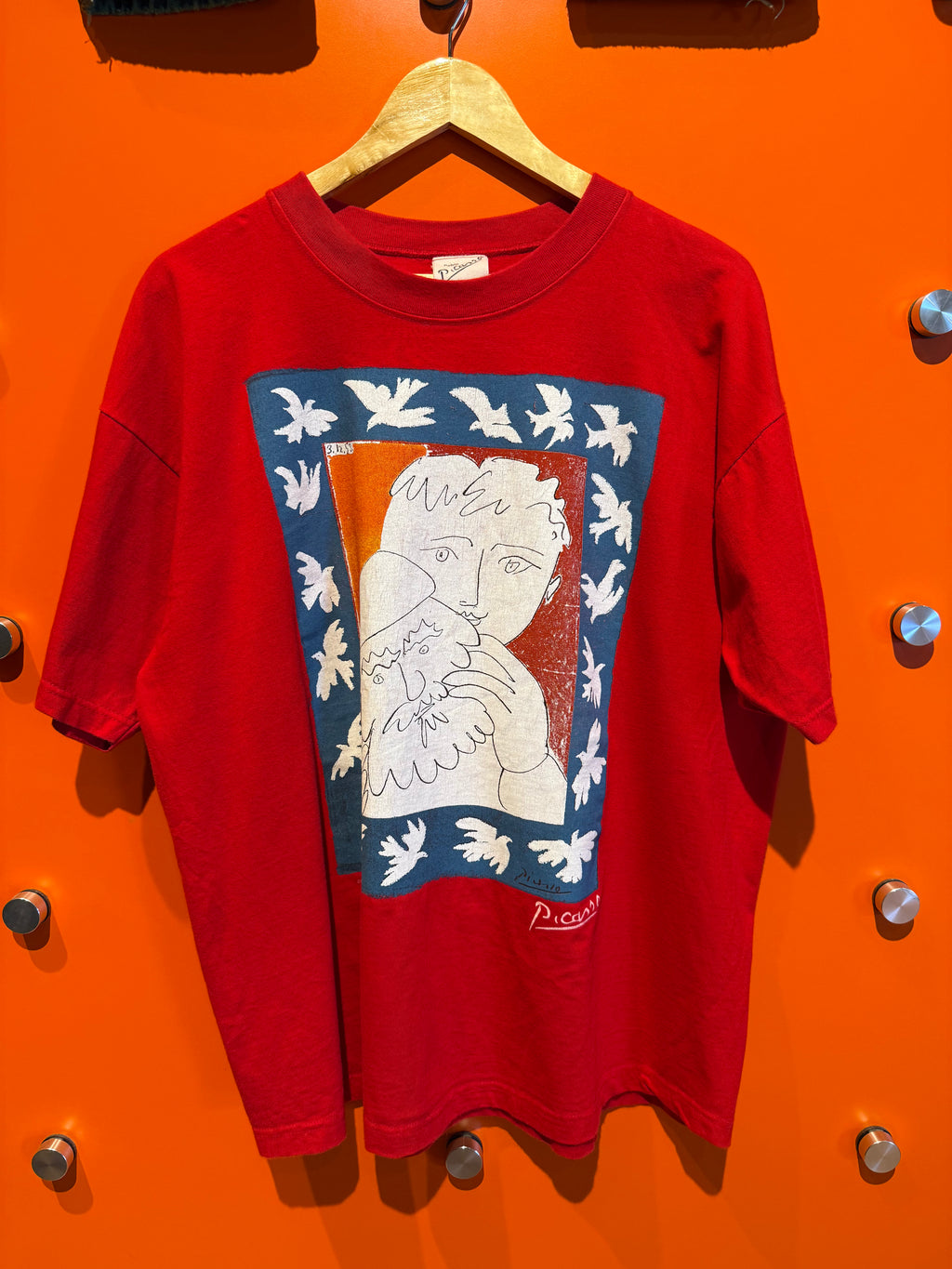 Vintage Picasso Art Red 1995 T-Shirt: Large