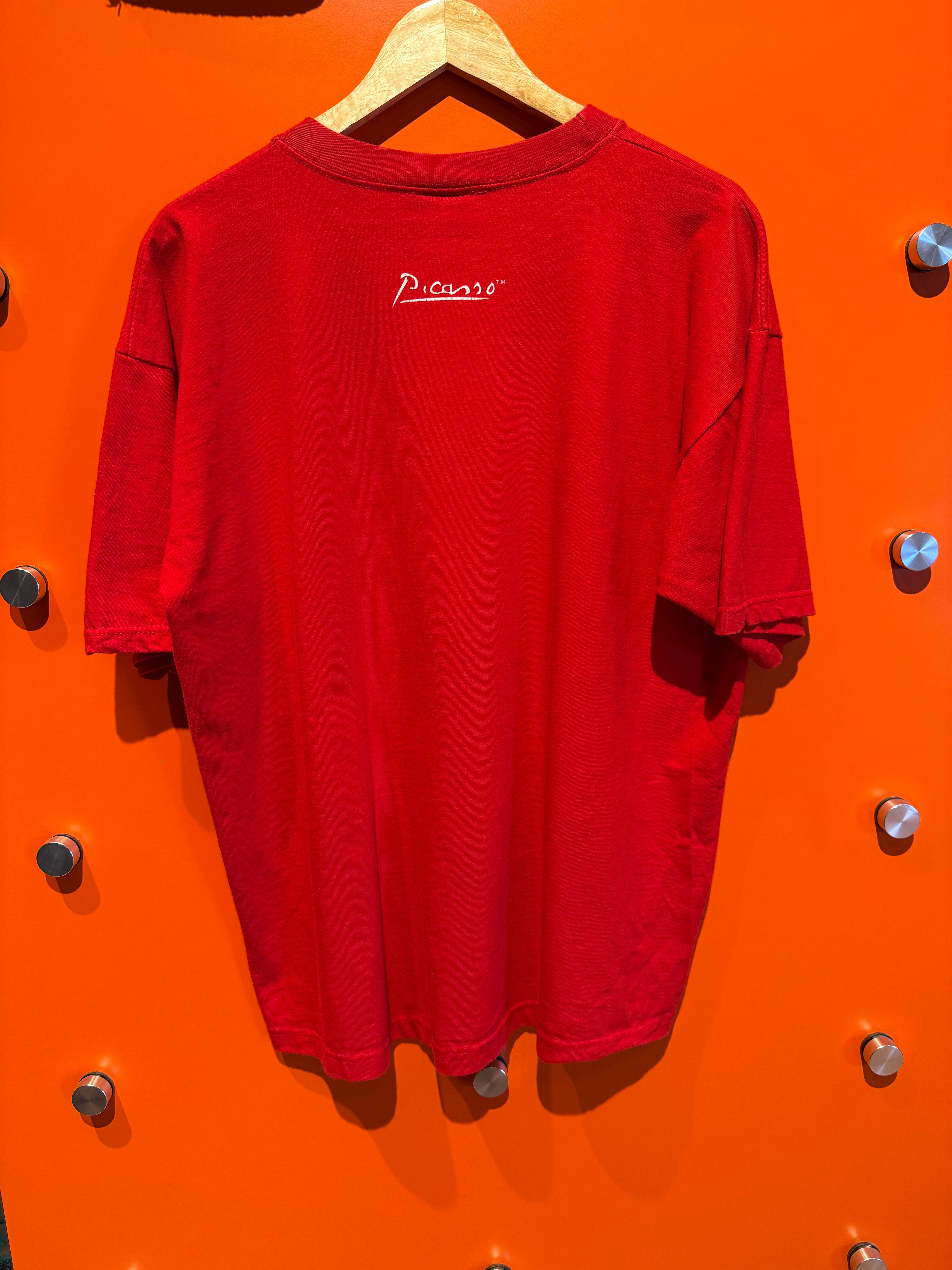 Vintage Picasso Art Red 1995 T-Shirt: Large