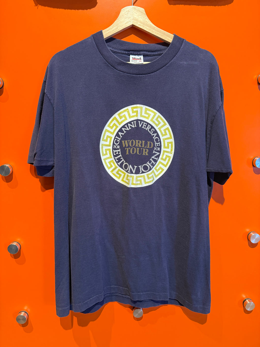 Vintage Elton John by Gianni Versace The One Navy T-Shirt: XL