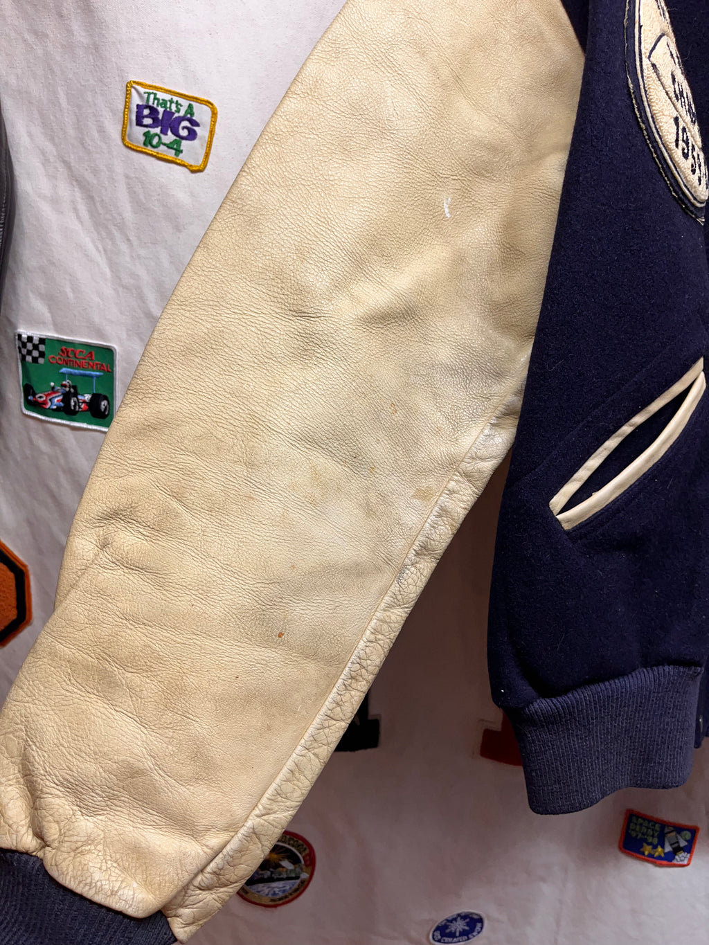 Vintage Oakland City College Indiana 1959 Navy Wool Letterman Jacket: Large