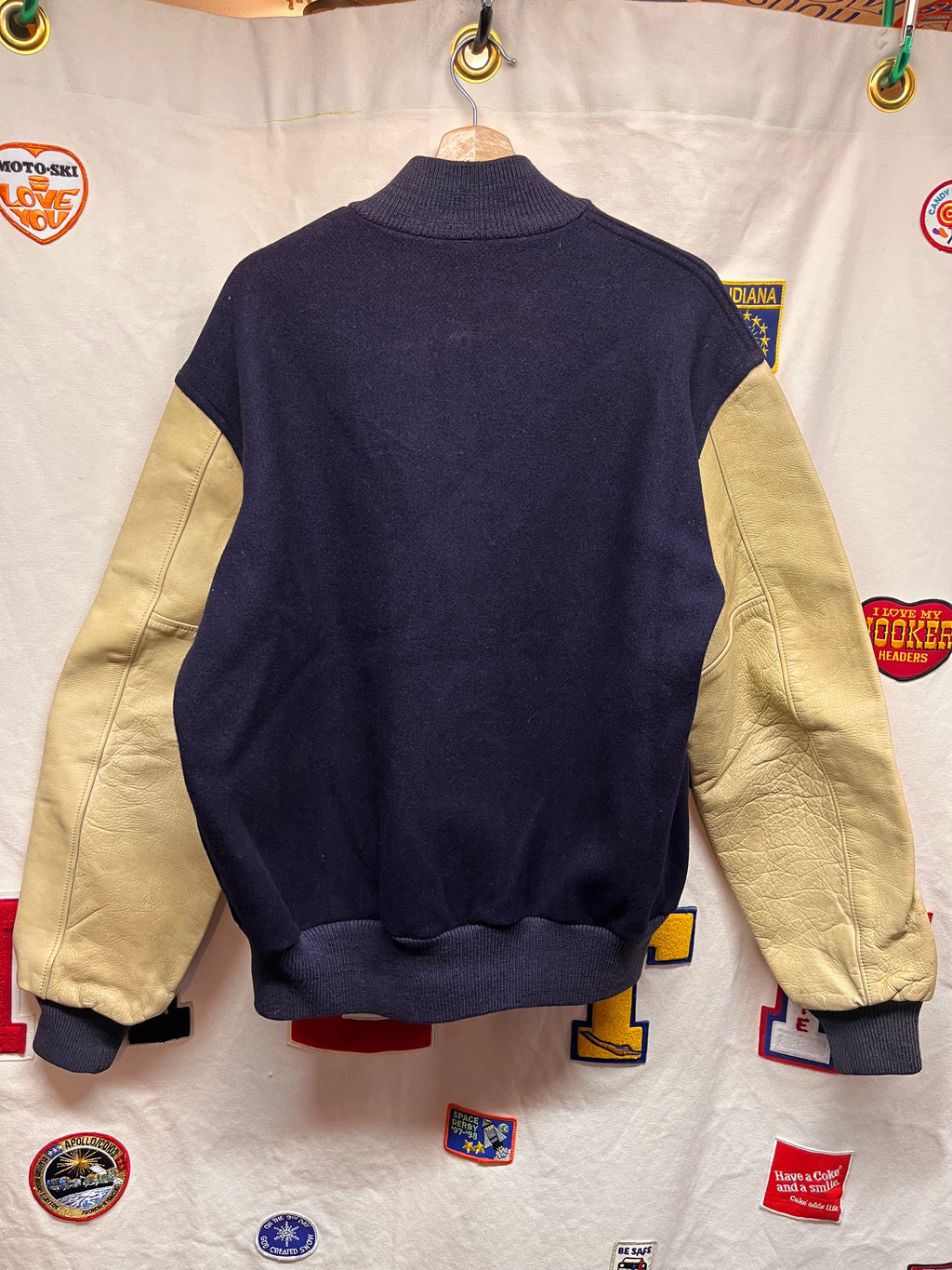 Vintage Oakland City College Indiana 1959 Navy Wool Letterman Jacket: Large