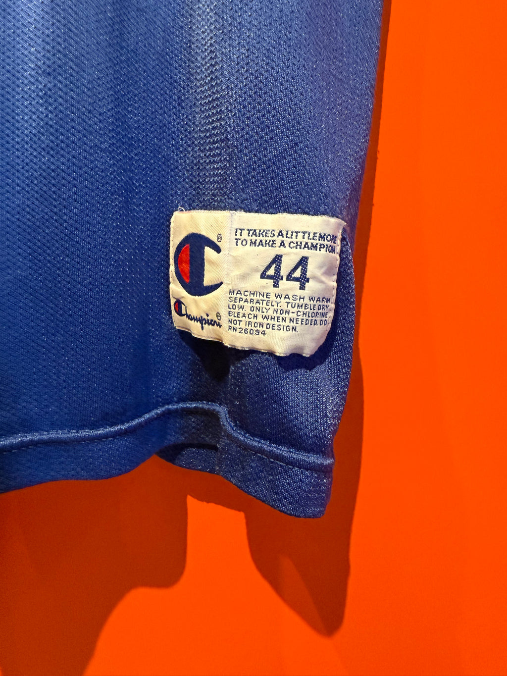 Vintage Detroit Pistons Grant Hill Blue Champion Basketball Jersey: Large