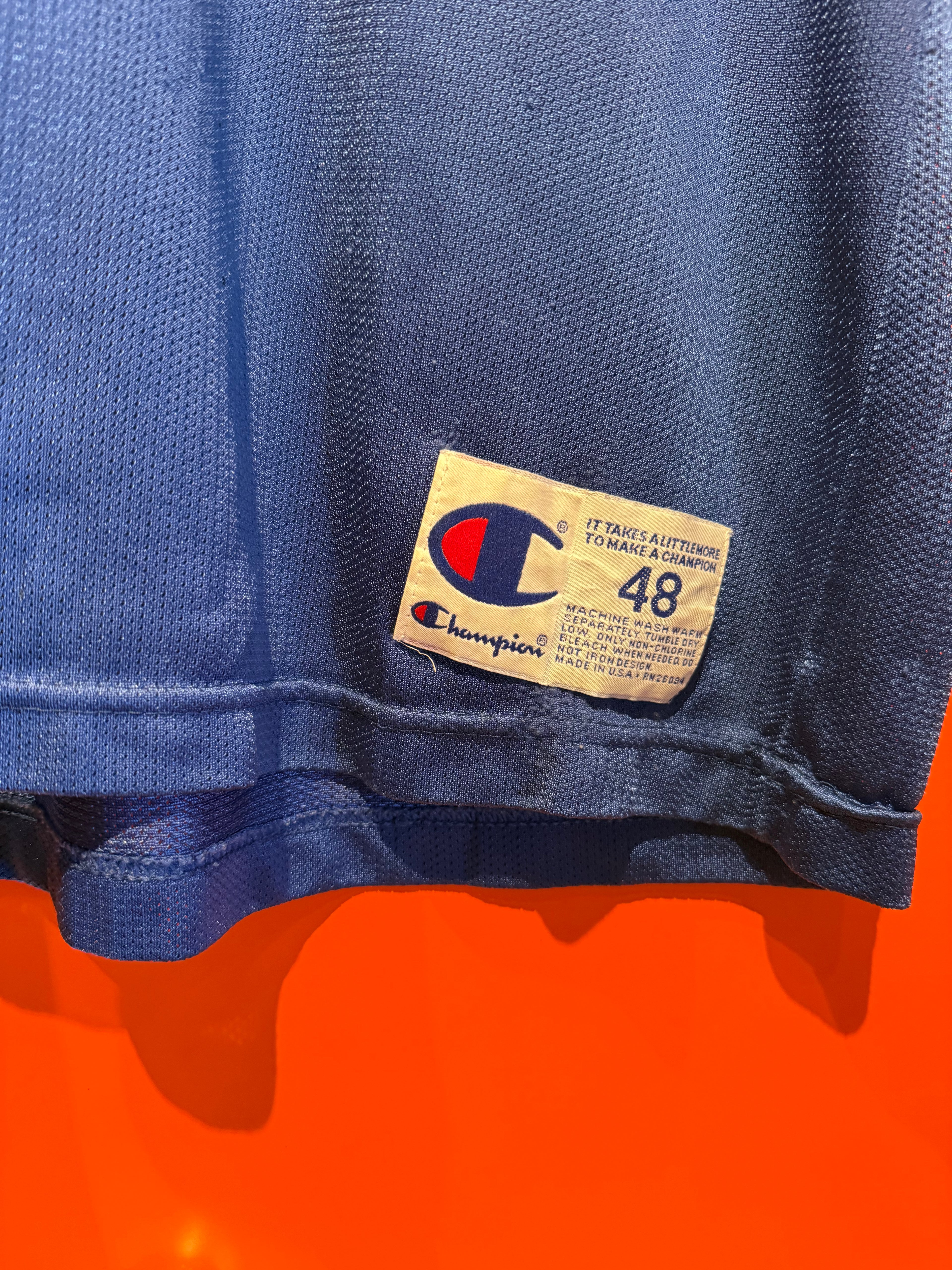 Vintage Dallas Mavericks Jamal Mashburn Blue Champion Jersey: XL