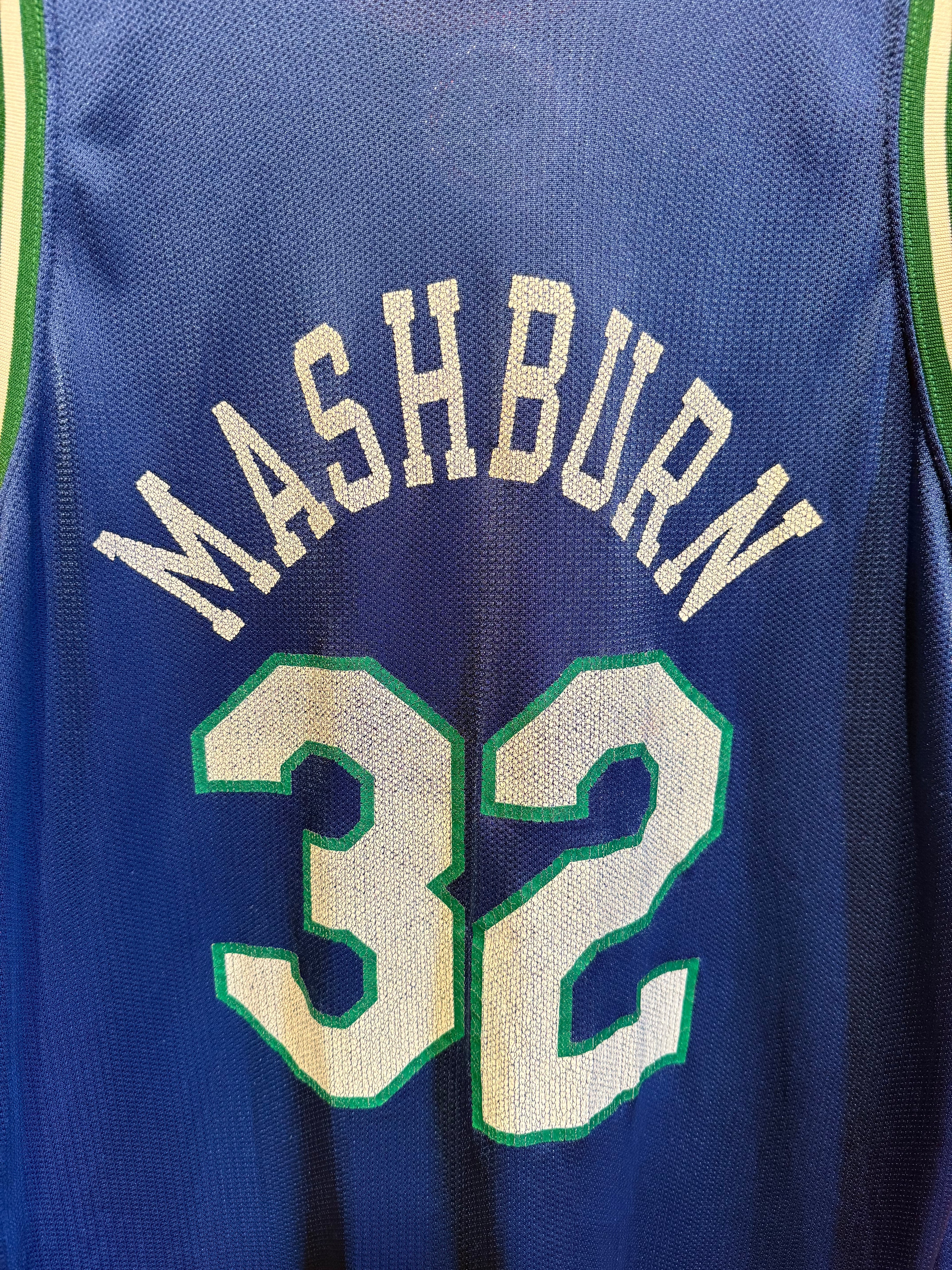 Vintage Dallas Mavericks Jamal Mashburn Blue Champion Jersey: XL