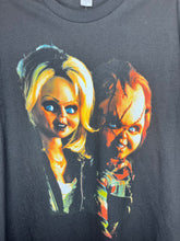 Load image into Gallery viewer, Chucky and Tiffany Toy Dolls Horror Movie Bootleg Black T-Shirt: 3XL
