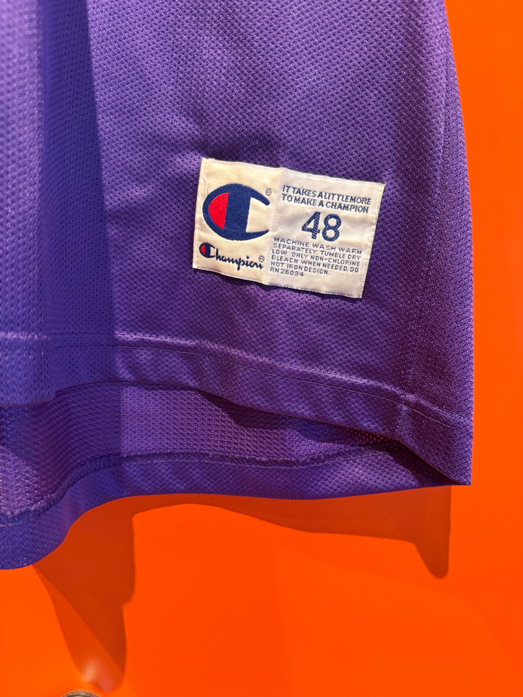 VIntage Charlotte Hornets Larry Johnson Purple NBA Champion Basketball Jersey: XL