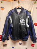 Vintage Dallas Cowboys Helmet G-III Carl Banks 90's Black Leather Jacket: XL