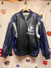 Load image into Gallery viewer, Vintage Dallas Cowboys Helmet G-III Carl Banks 90's Black Leather Jacket: XL
