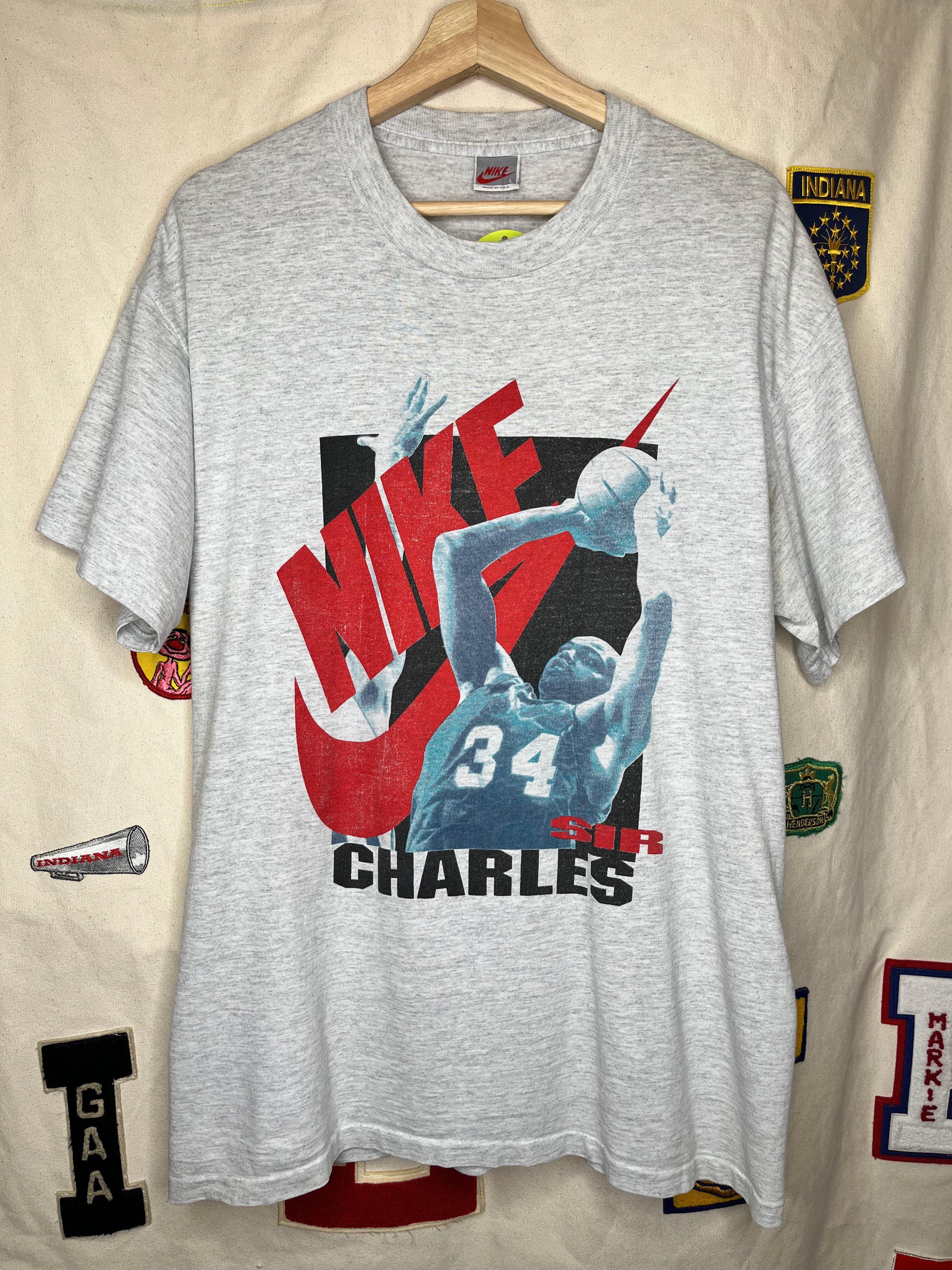 Vintage Nike Charles Barkley Wimp Grey Silver Tag 90'sBasketball T