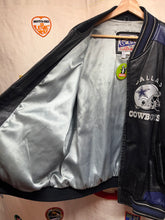 Load image into Gallery viewer, Vintage Dallas Cowboys Helmet G-III Carl Banks 90's Black Leather Jacket: XL
