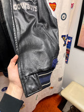 Load image into Gallery viewer, Vintage Dallas Cowboys Helmet G-III Carl Banks 90's Black Leather Jacket: XL
