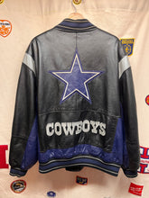 Load image into Gallery viewer, Vintage Dallas Cowboys Helmet G-III Carl Banks 90's Black Leather Jacket: XL
