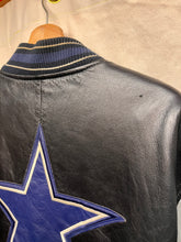 Load image into Gallery viewer, Vintage Dallas Cowboys Helmet G-III Carl Banks 90's Black Leather Jacket: XL
