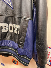 Load image into Gallery viewer, Vintage Dallas Cowboys Helmet G-III Carl Banks 90's Black Leather Jacket: XL

