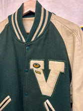 Load image into Gallery viewer, Vintage Vincennes Lincoln Alices Indiana 1969 Green Wool Lettermen Jacket: Large
