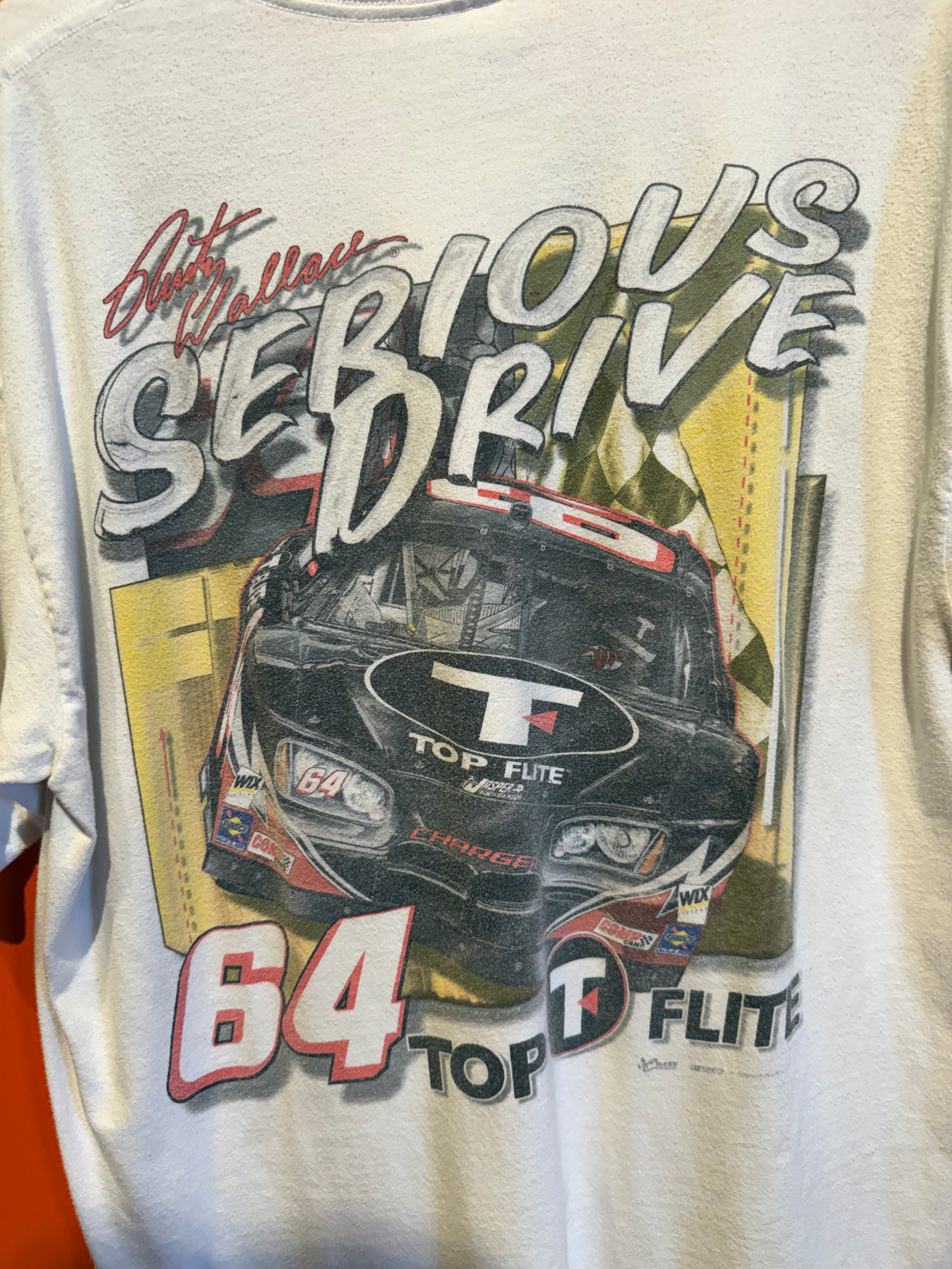 Vintage Top Flite Nascar Chase Serious Drive Golf T-Shirt: Large
