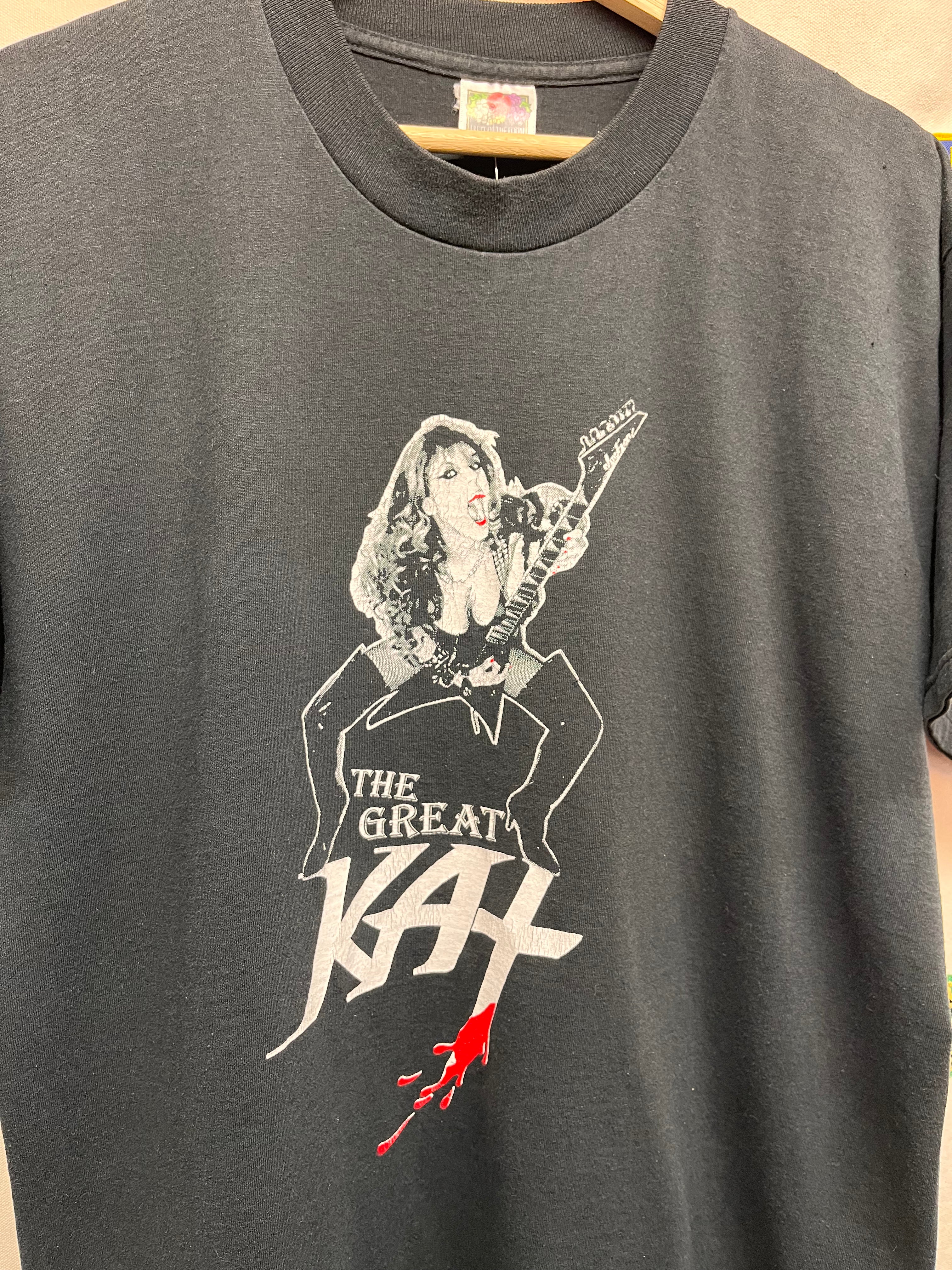 Vintage The Great Kat Metal Worship Me or Die Rock Black T-Shirt: Large