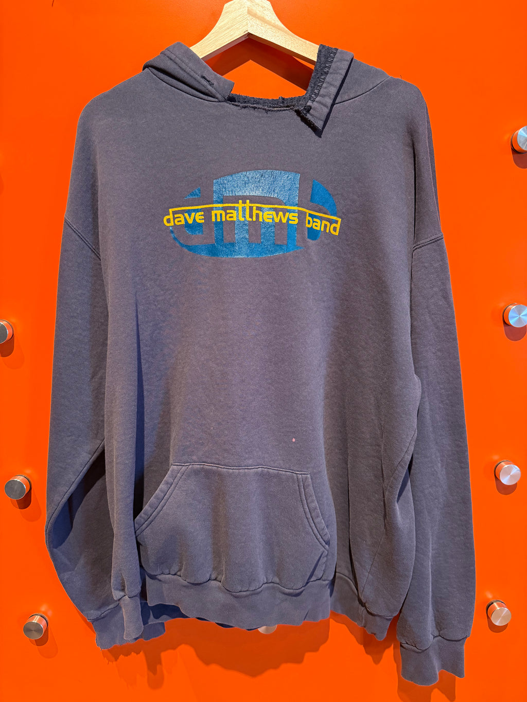 Vintage Dave Matthews Band Navy Blue Hoodie Sweatshirt: Large