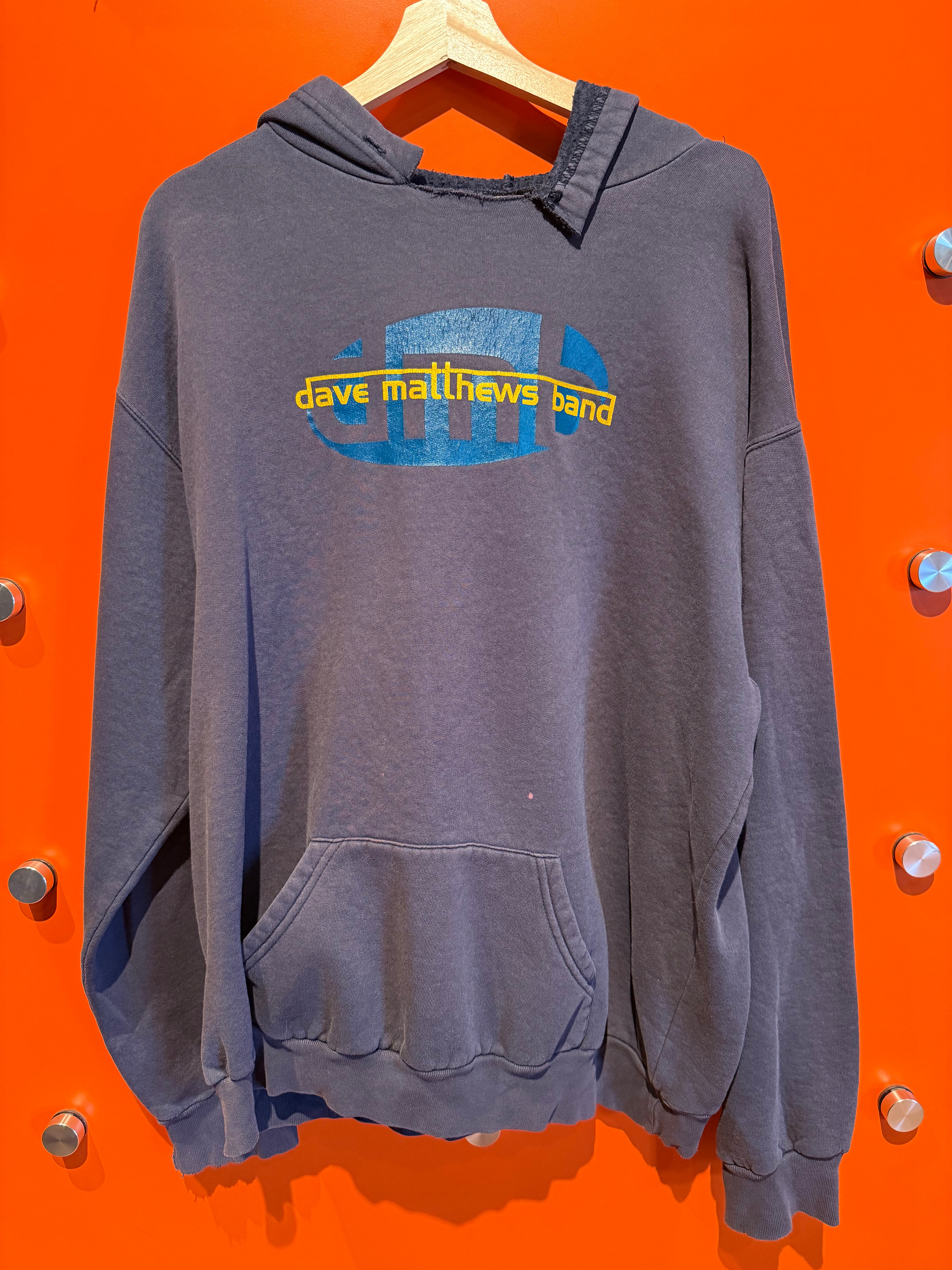 Vintage Dave Matthews Band Navy Blue Hoodie Sweatshirt: Large