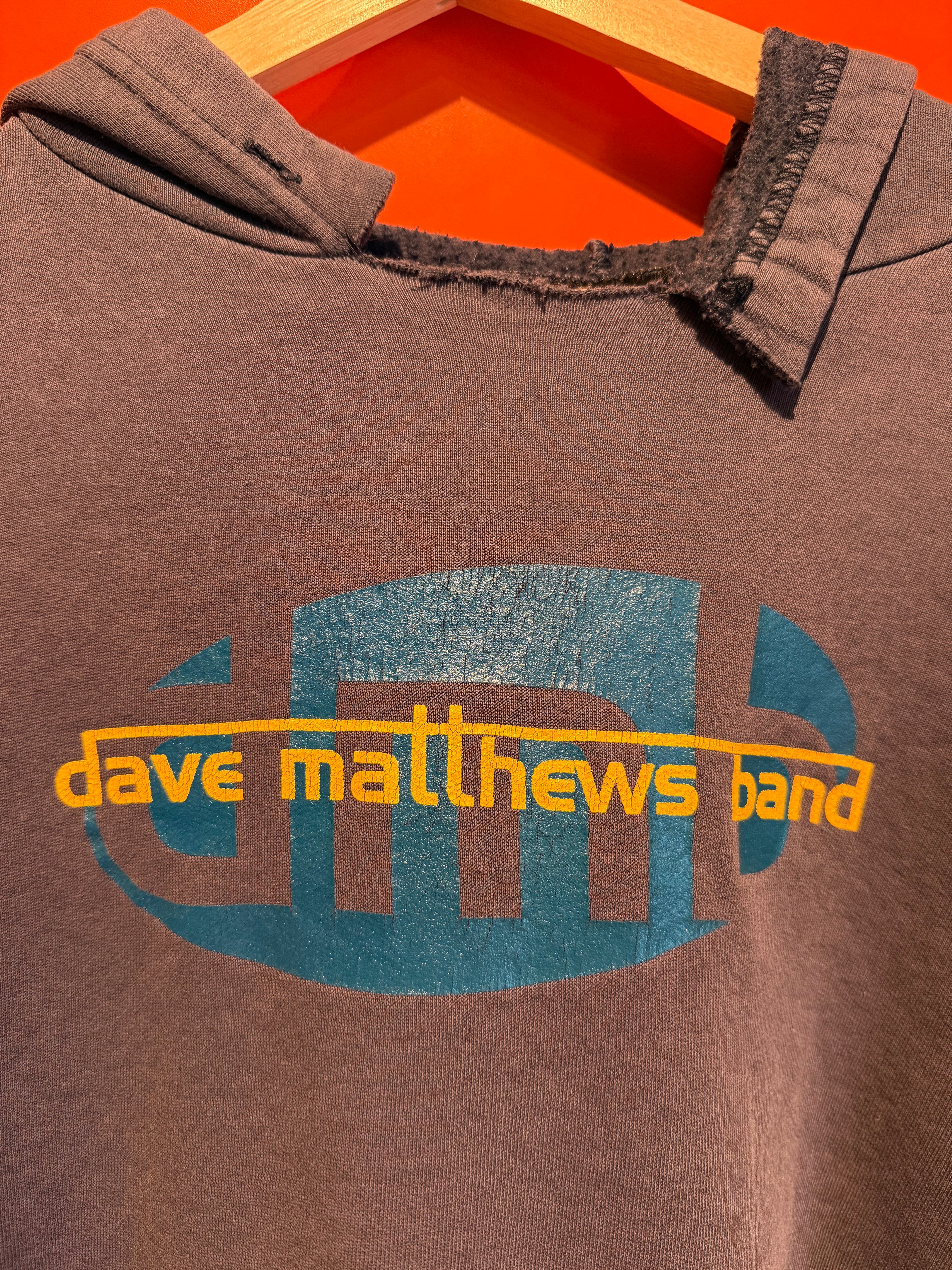 Vintage Dave Matthews Band Navy Blue Hoodie Sweatshirt: Large