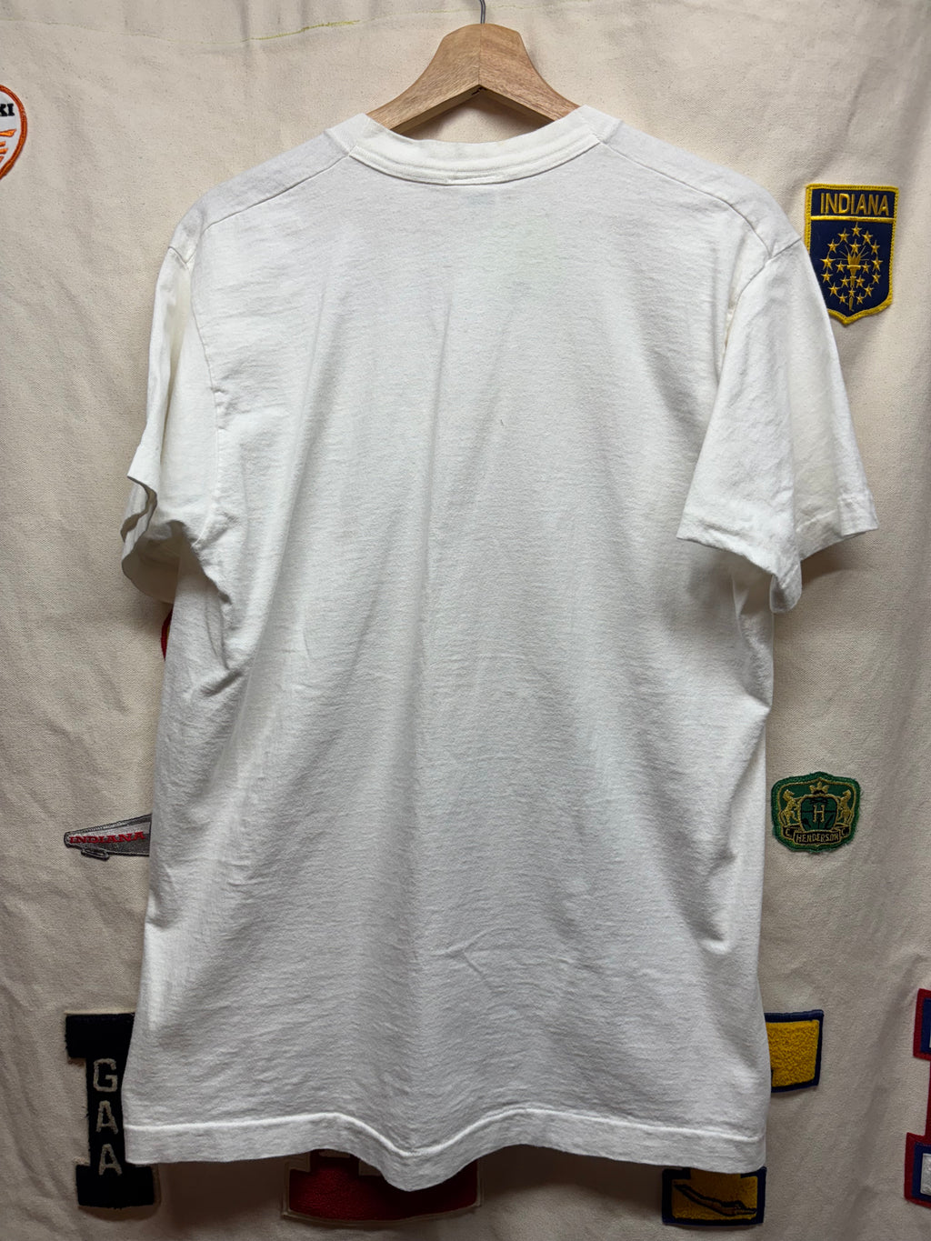 Vintage Dennis Rodman Caricature Chicago Bulls 90's White T-Shirt: Large