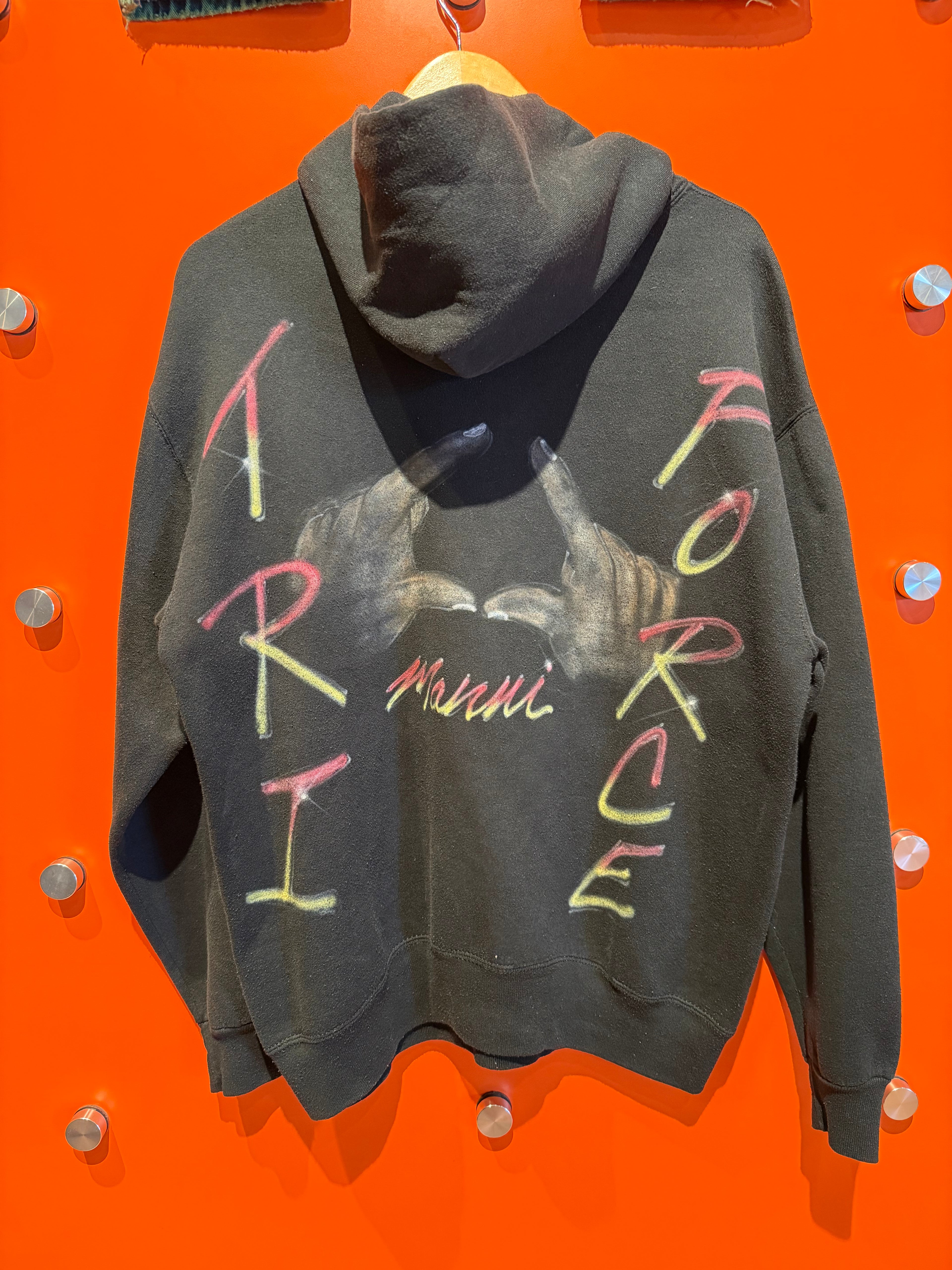 Vintage Russell Black Hoodie Middleton Razorbacks Airbrush Hoodie sweatshirt: XL