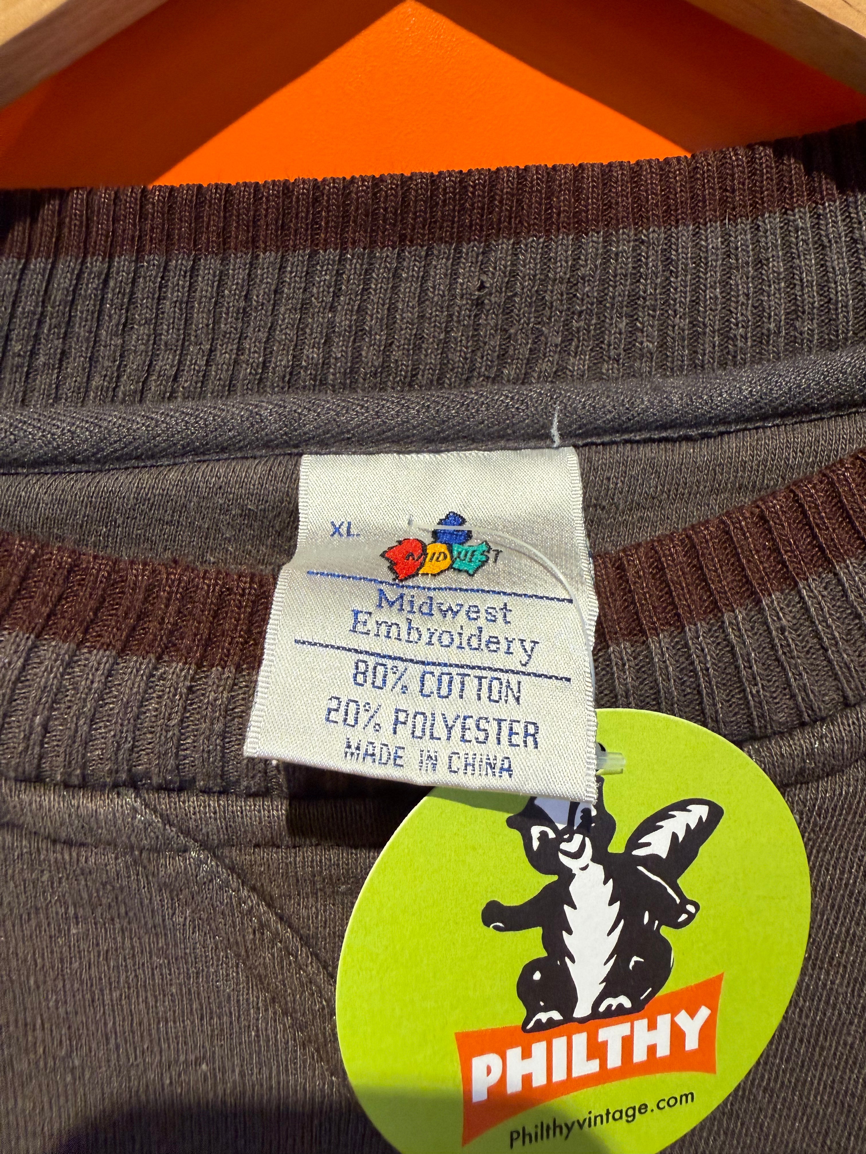 Vintage Purdue University Embroidered Crewneck Sweatshirt: XL