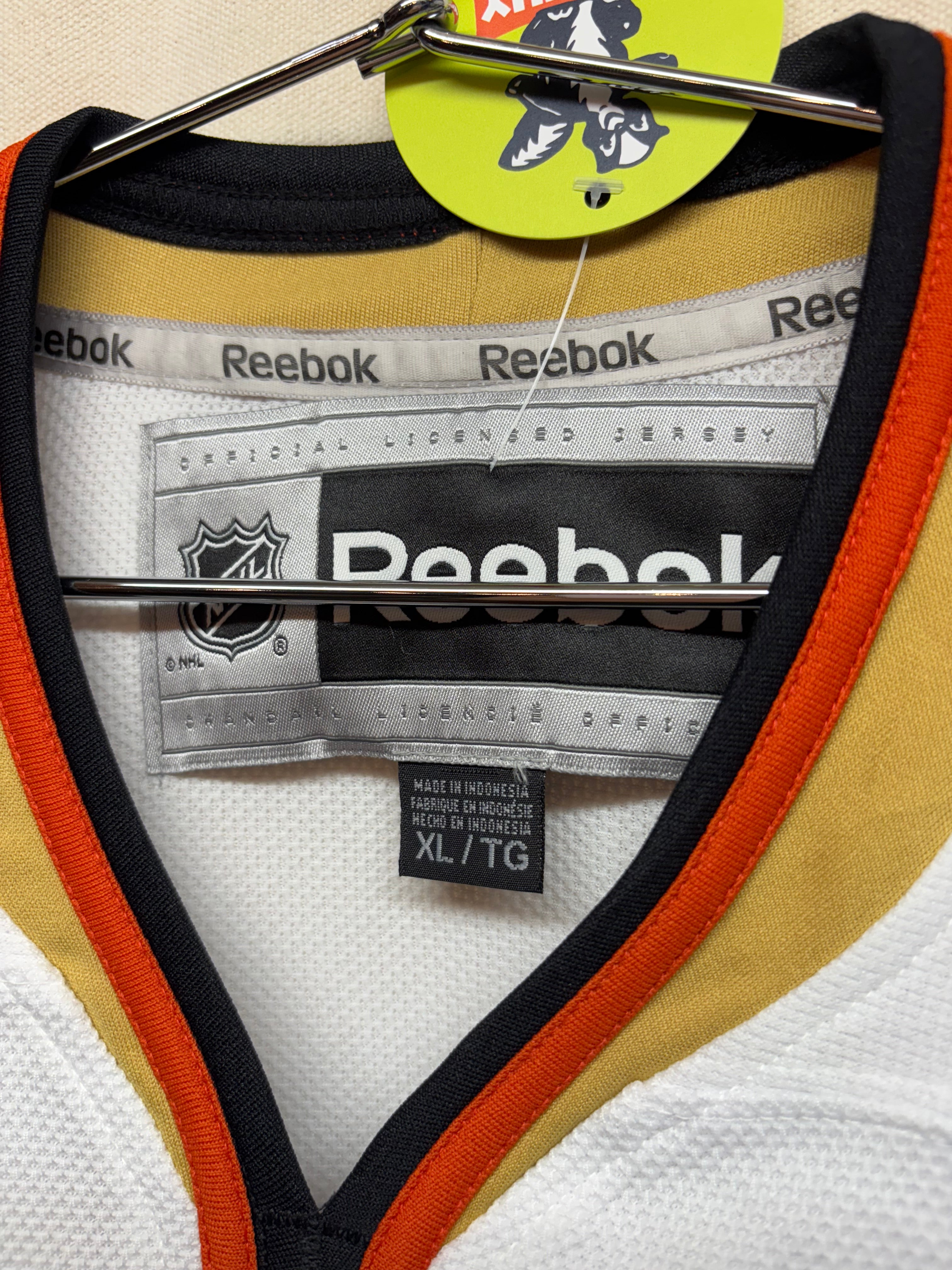 Vtg Anaheim Ducks NHL Y2K Reebok White NWT Hockey Jersey: XL
