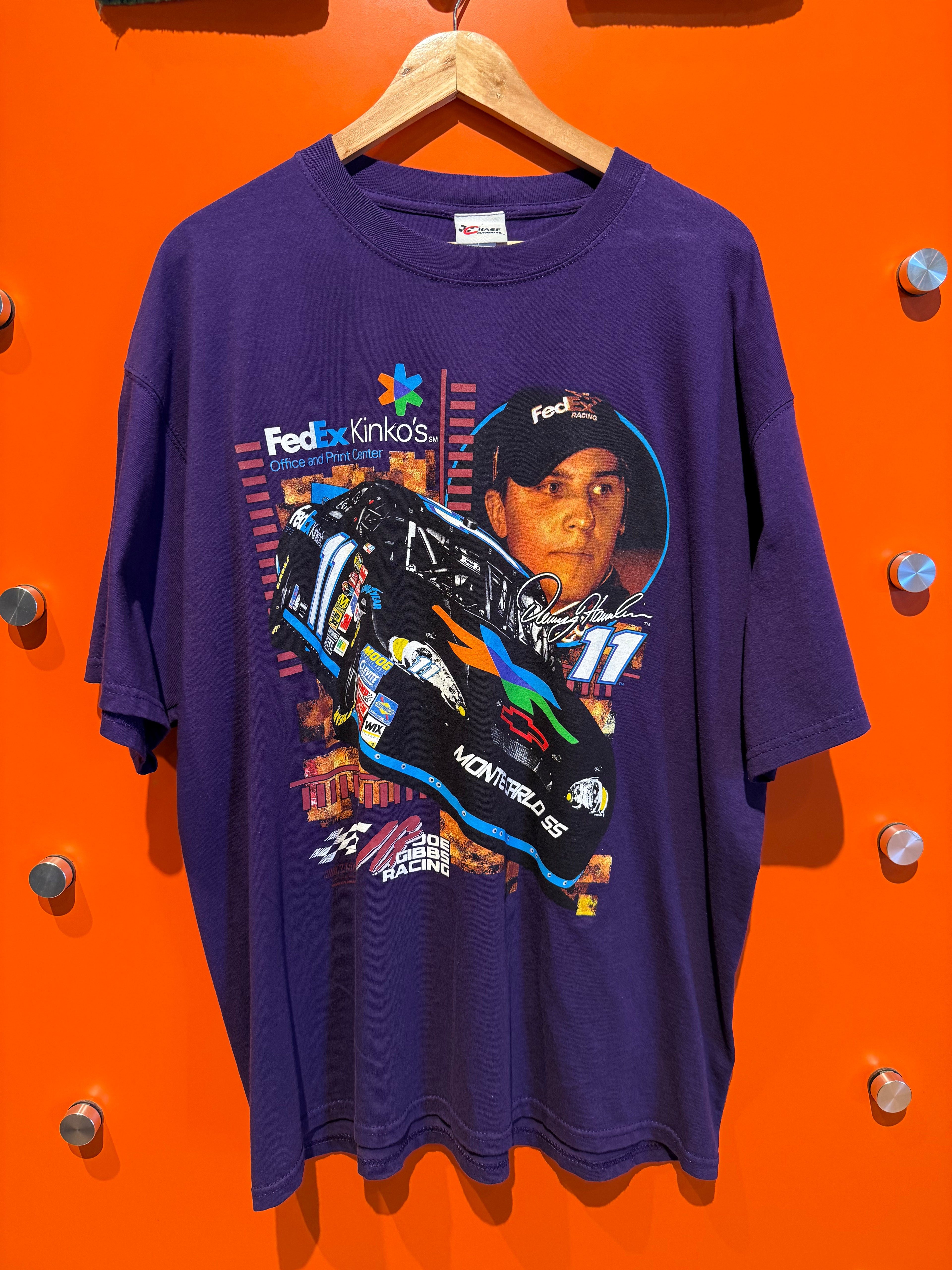 Vintage Nascar Fed Ex Kinkos 11 Chase Purple T-Shirt: XL