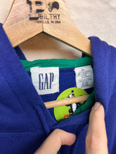 Load image into Gallery viewer, Vintage Blue Green Stripe Cuff Blank Gap Hoodie Sweatshirt: XL

