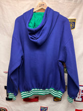Load image into Gallery viewer, Vintage Blue Green Stripe Cuff Blank Gap Hoodie Sweatshirt: XL
