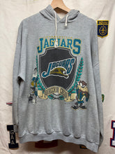 Load image into Gallery viewer, Vtg Jacksonville Jaguars Looney Tunes 1993 NFL Grey Hoodie Sweatshirt: XL
