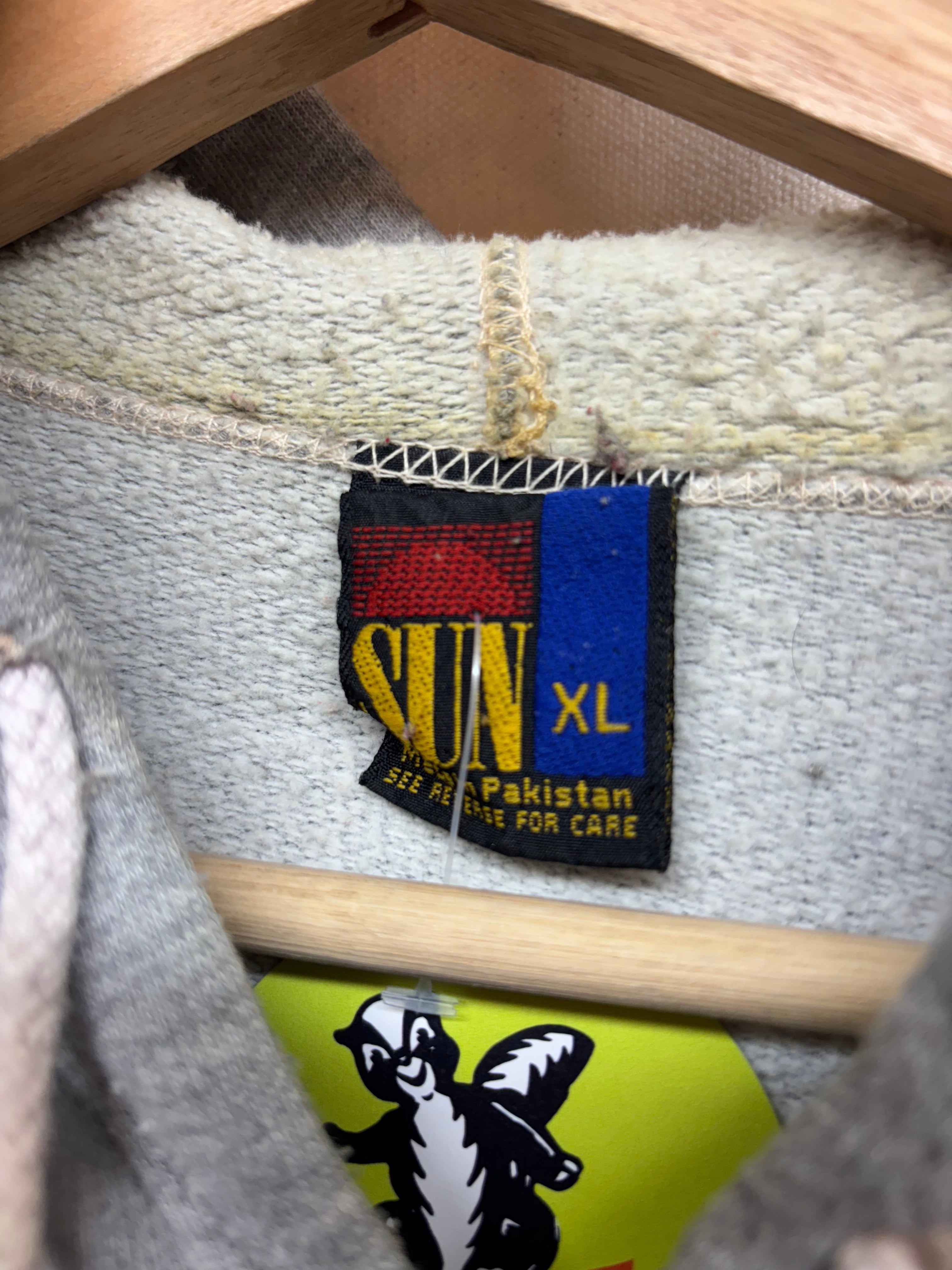 Vtg Jacksonville Jaguars Looney Tunes 1993 NFL Grey Hoodie Sweatshirt: XL