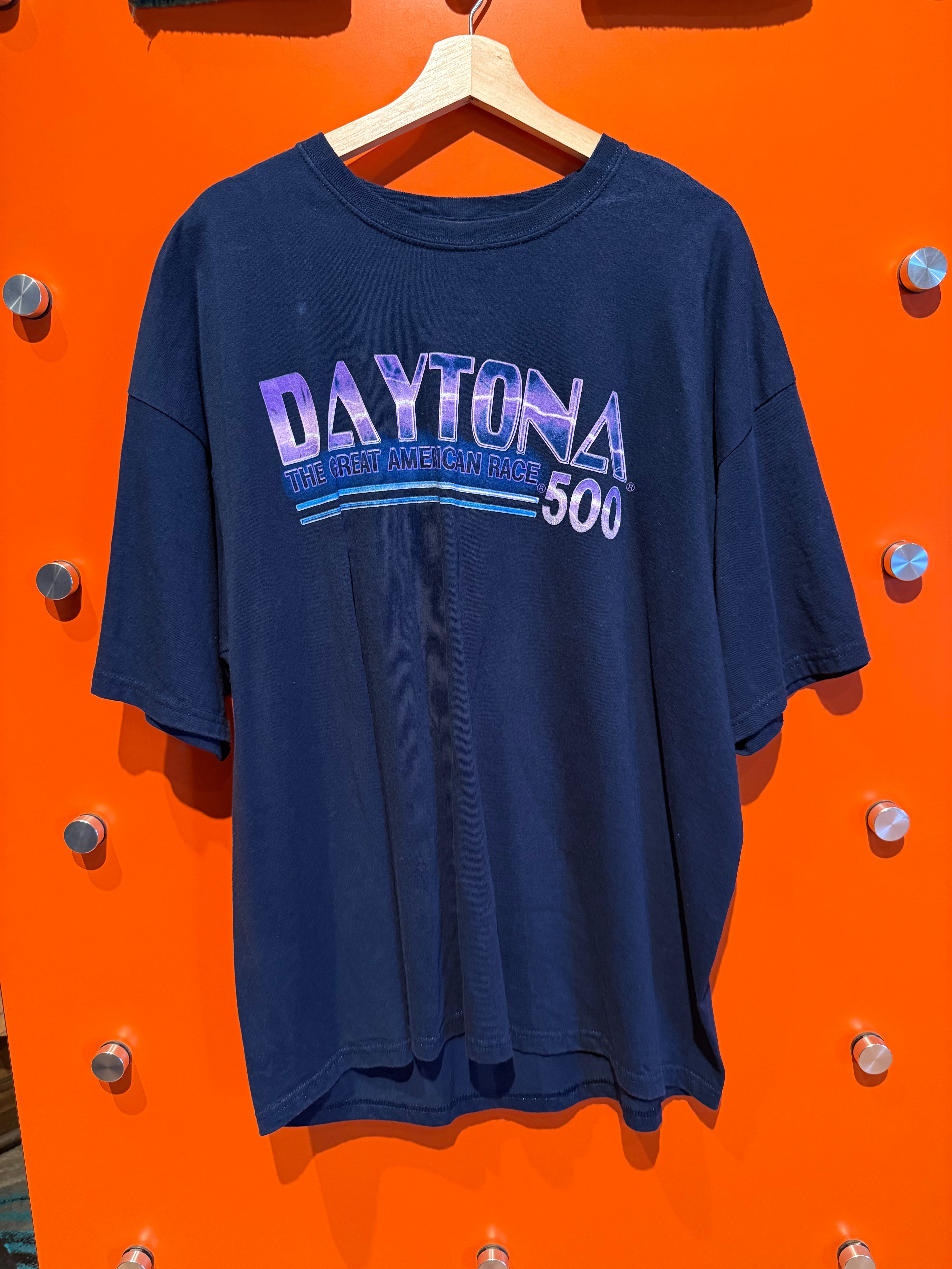 Vintage Daytona 500 Nascar Racing Navy T-Shirt: XXL