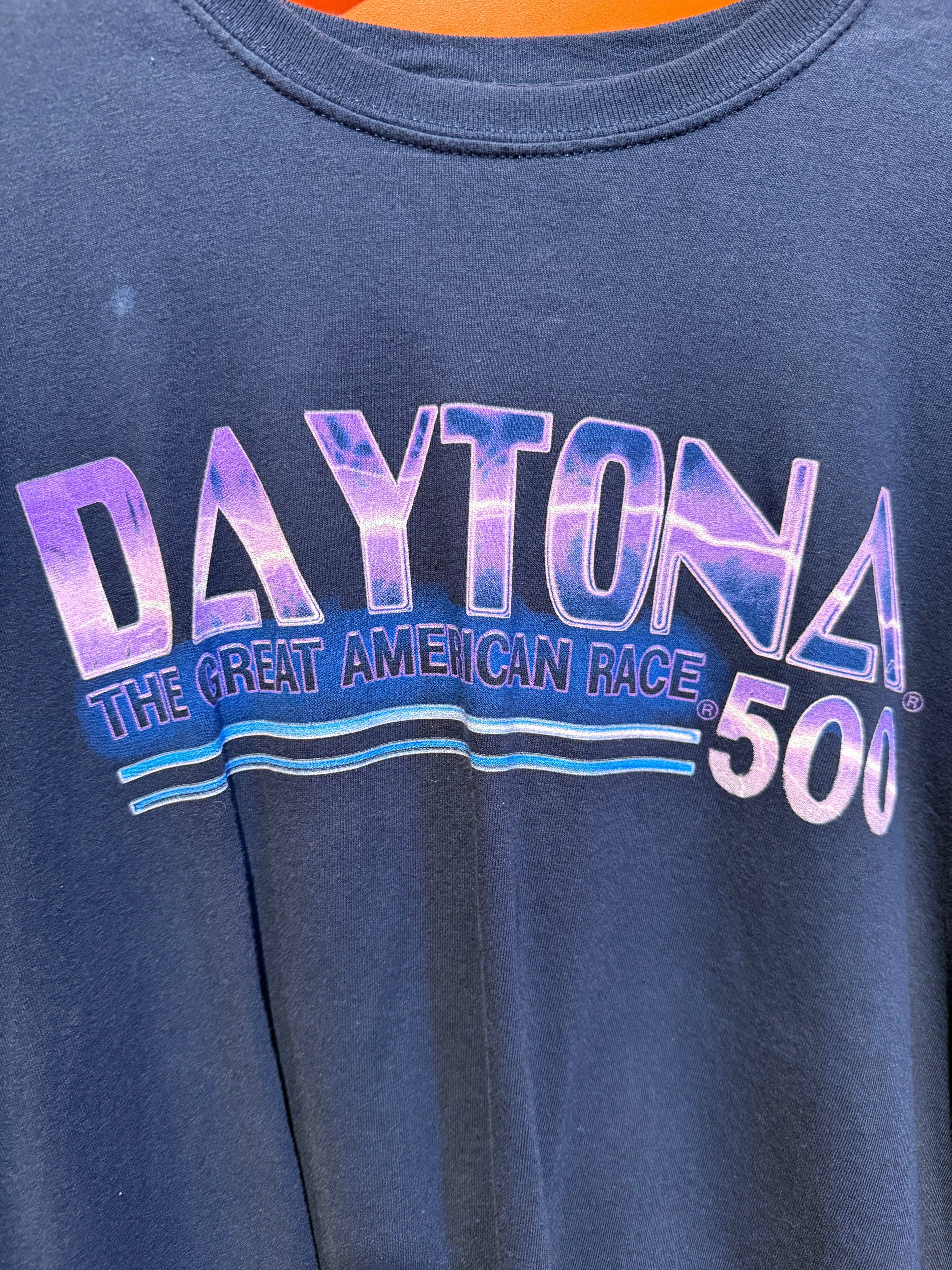 Vintage Daytona 500 Nascar Racing Navy T-Shirt: XXL