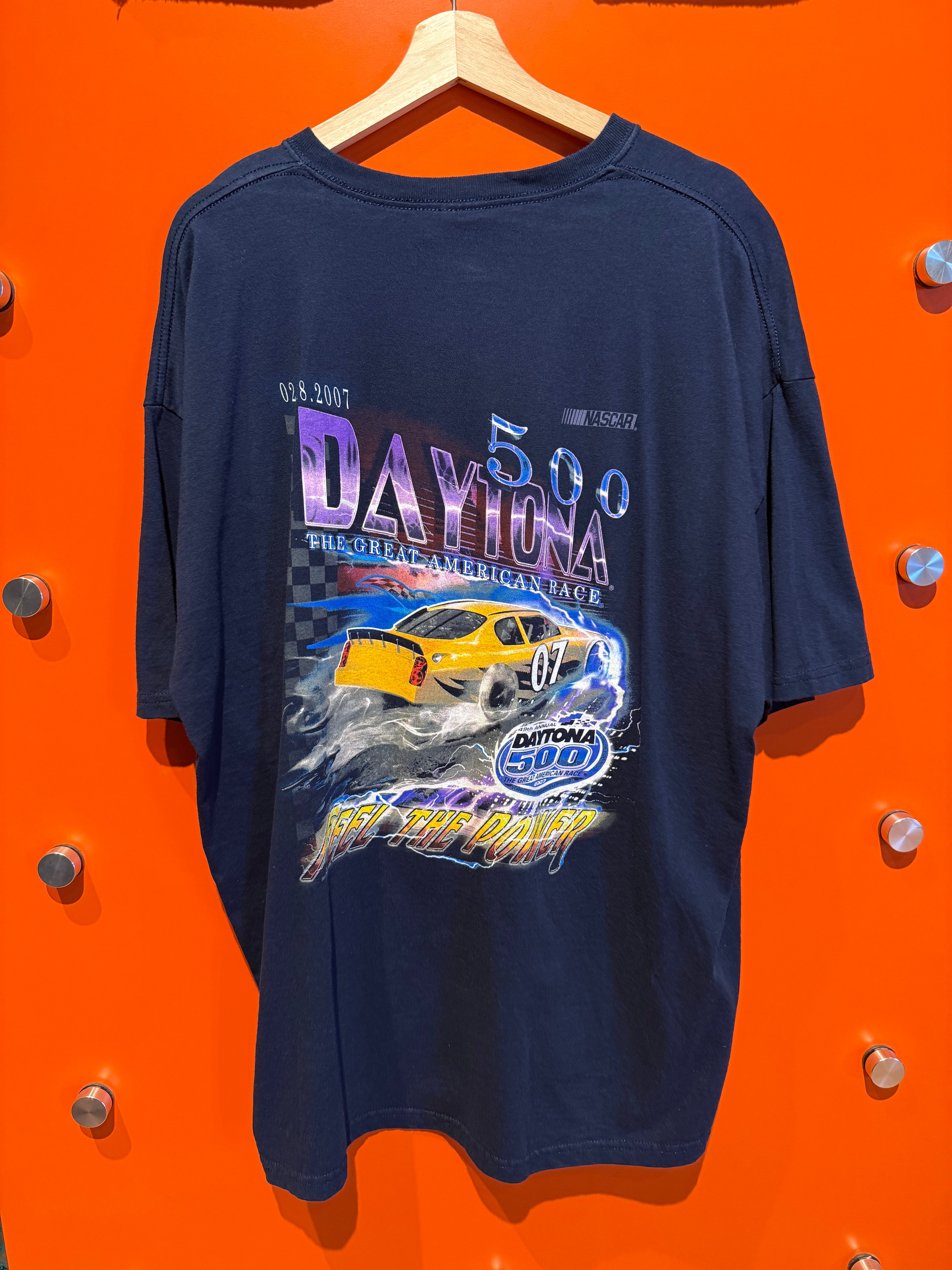Vintage Daytona 500 Nascar Racing Navy T-Shirt: XXL