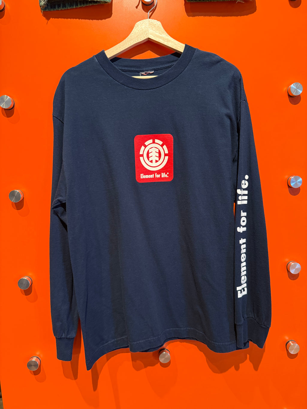 Vintage Element Skateboards Navy Long Sleeve: L