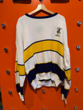 Vintage University of Evansville Purple Aces Striped Knit Sweater: L