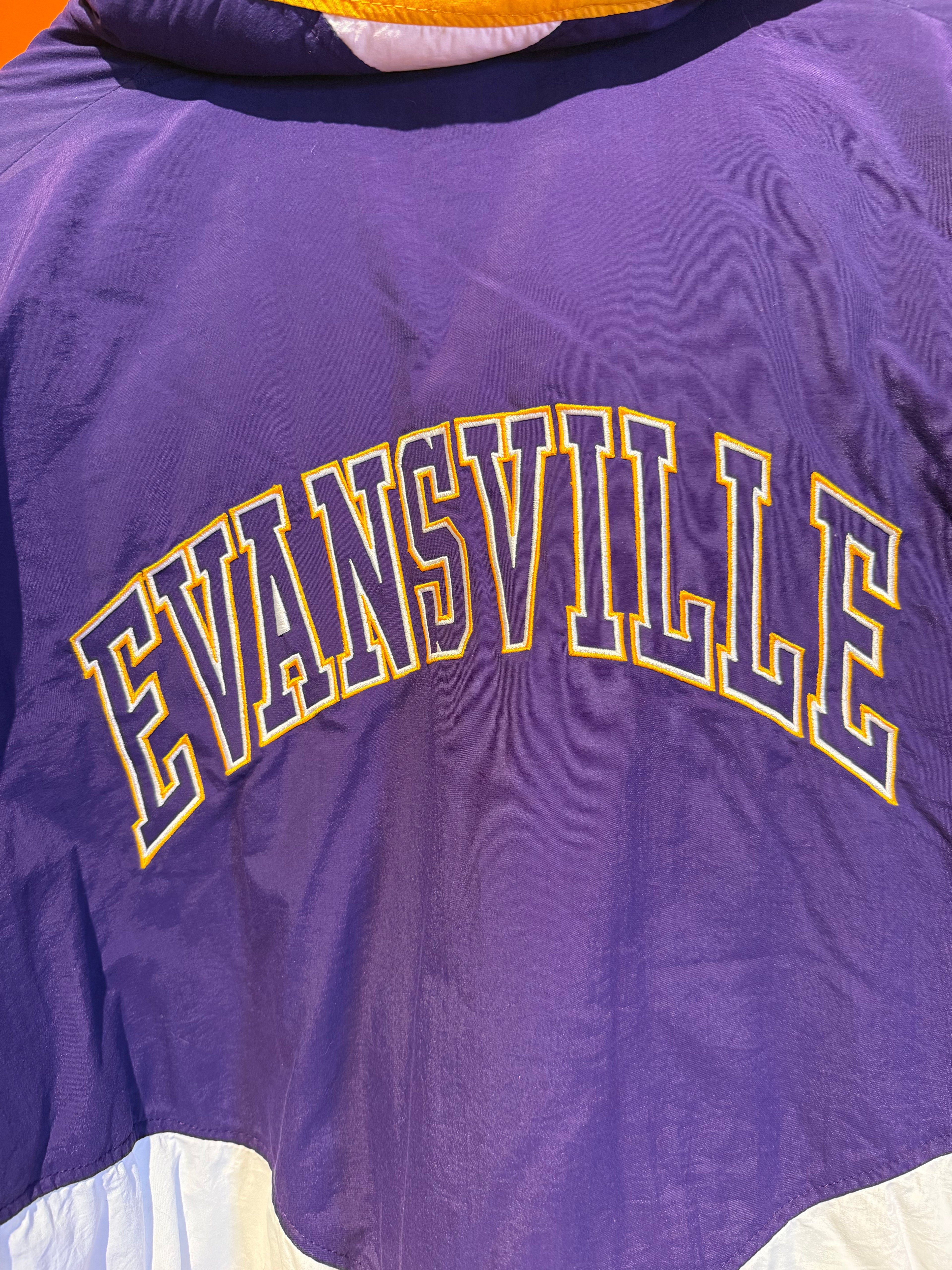 Vintage University of Evansville Purple Aces 90's Coat: XL