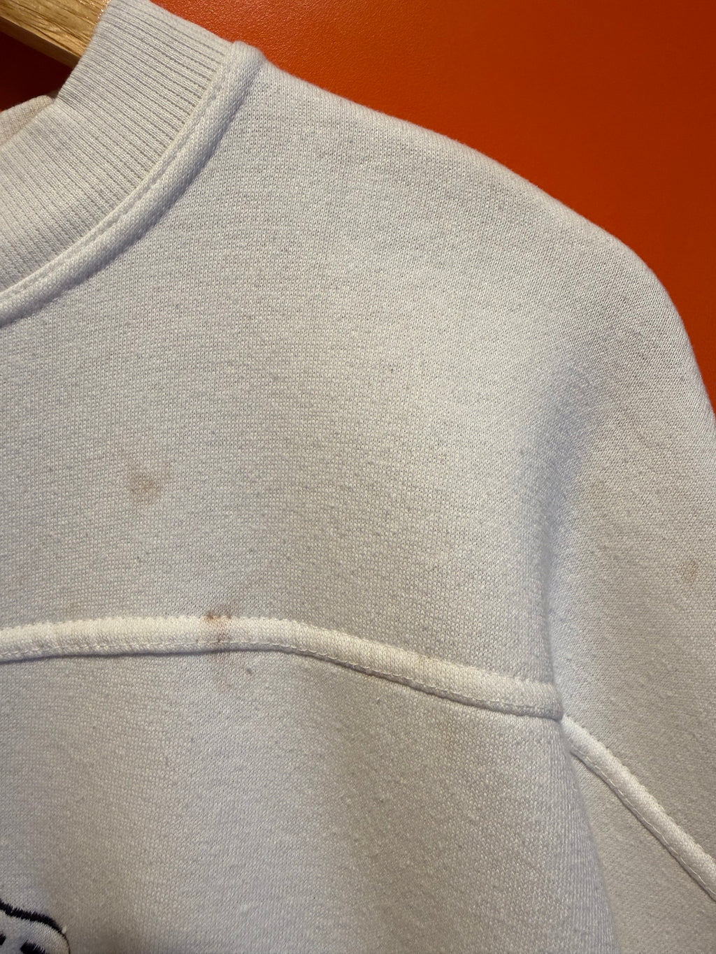 Vintage Purdue University White Embroidered Crewneck: L