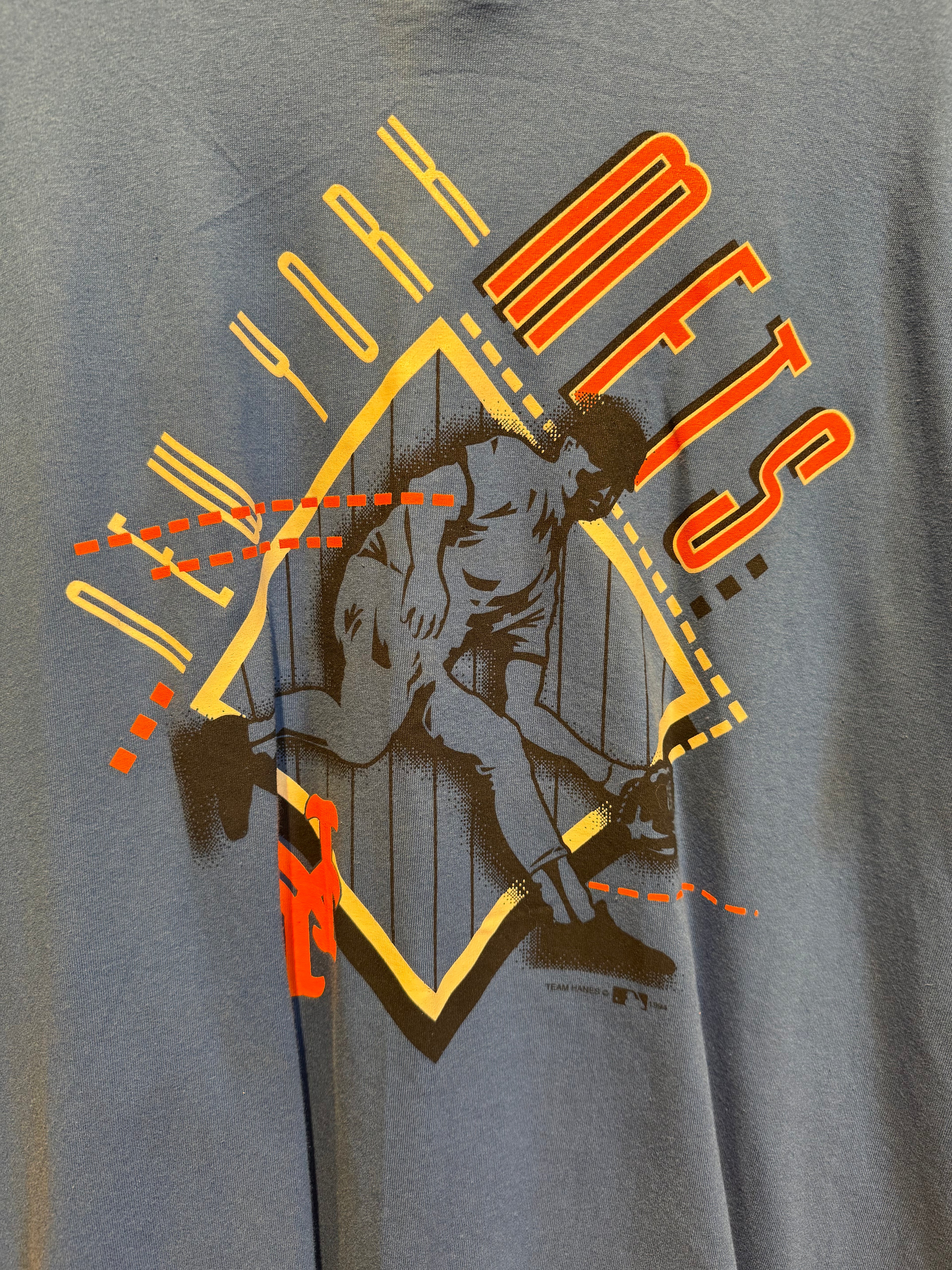 Vintage New York Mets MLB Blue NWT Baseball T-Shirt: XL