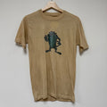 Vintage Sparkling Tasmanian Devil Iron On 70's Tan T-Shirt: M
