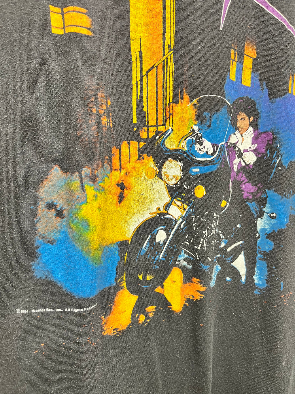 Vintage Purple Rain Prince and the Revolution 1984 Warner Bro Movie Promo T-Shirt: Med/Large