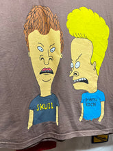 Load image into Gallery viewer, Vintage Bevis and Butt-head Brown Big Face Skull Death Rock MTV TV Show T-Shirt: Large
