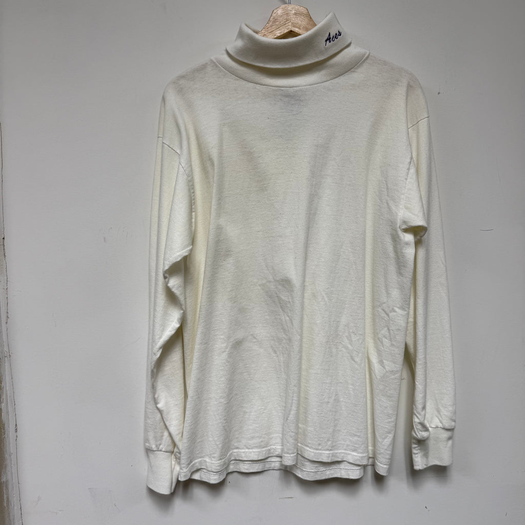 Vintage UE Purple Aces Mock Collar Long Sleeve: L