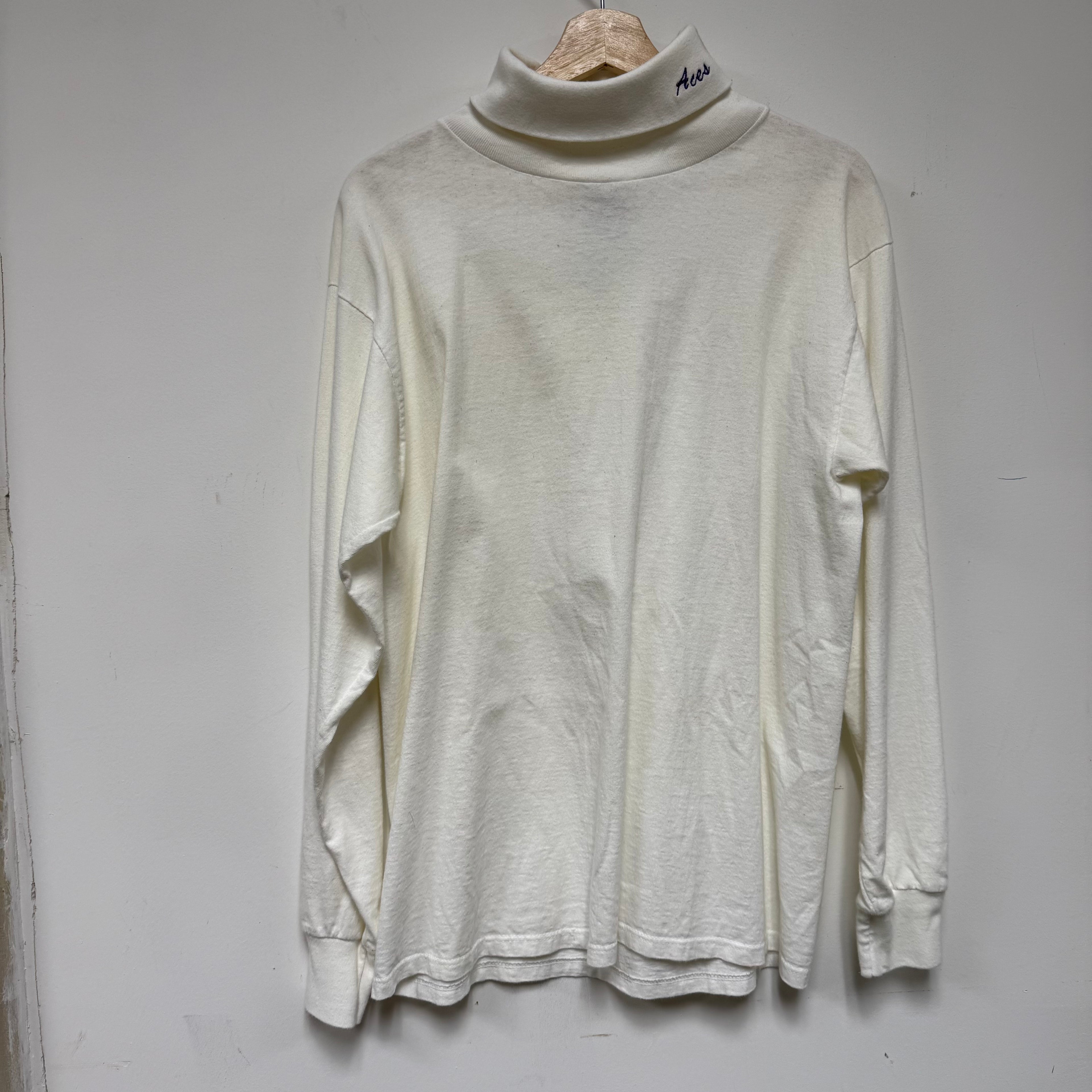 Vintage UE Purple Aces Mock Collar Long Sleeve: L