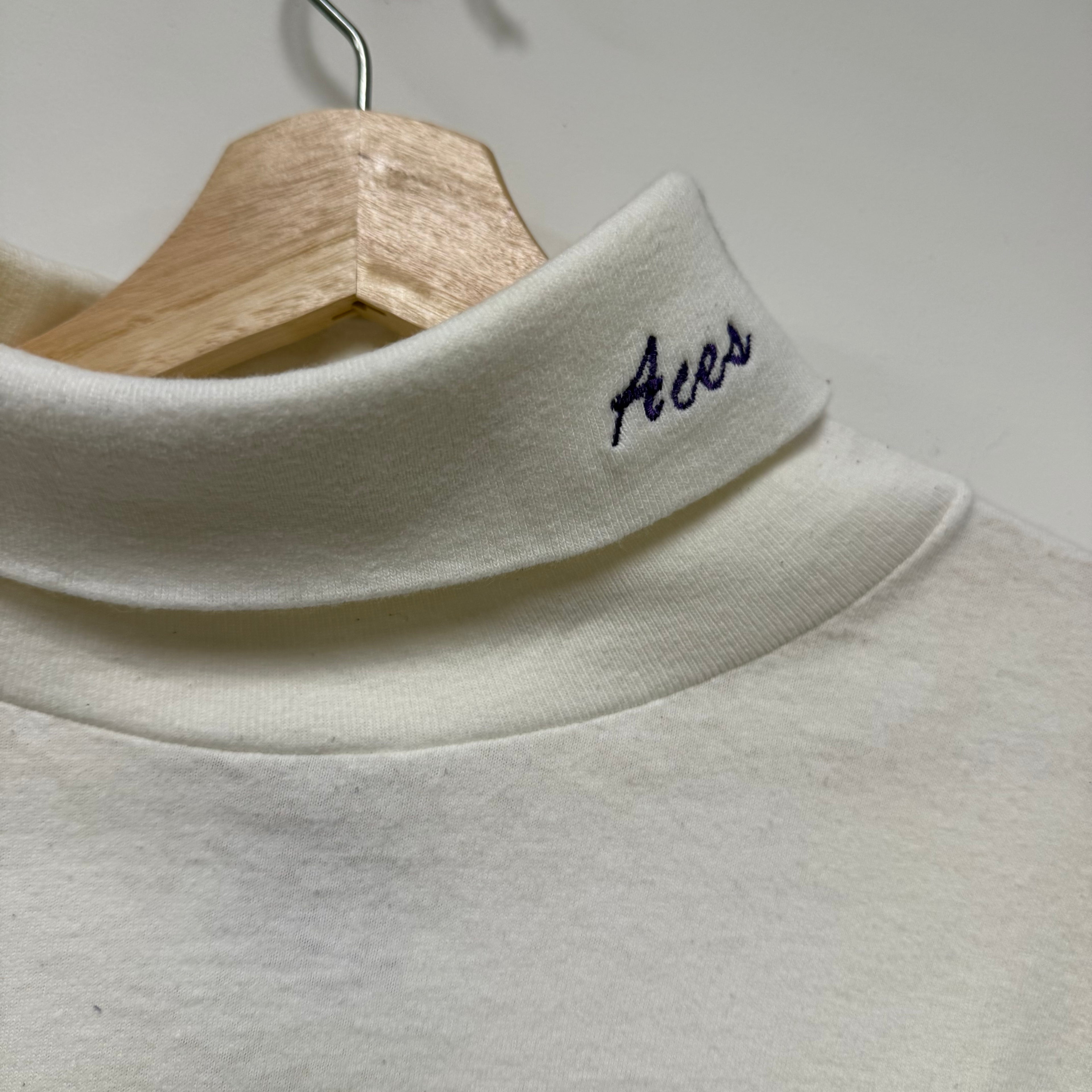 Vintage UE Purple Aces Mock Collar Long Sleeve: L