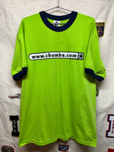 Load image into Gallery viewer, Vintage Chumbawumba Tubthumper Chumba.com Autographed 1997 Green Ringer Band T-Shirt: XL
